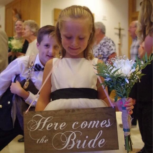 David's bridal tulle Flower Girl Dress detachable satin large bow sash size 7 - Picture 11 of 11